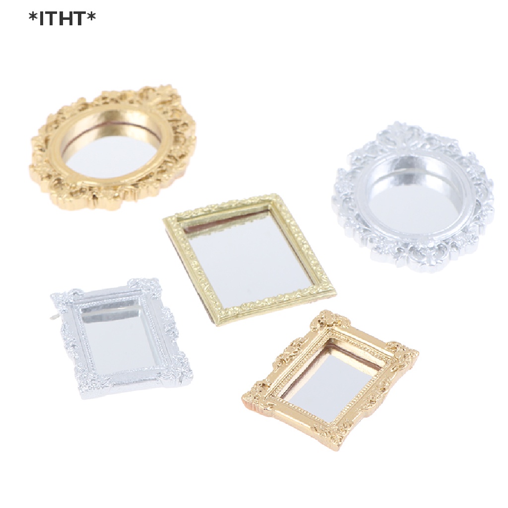 Gương Treo Tường Trang Trí Nhà Búp Bê Tỉ Lệ 1 / 12