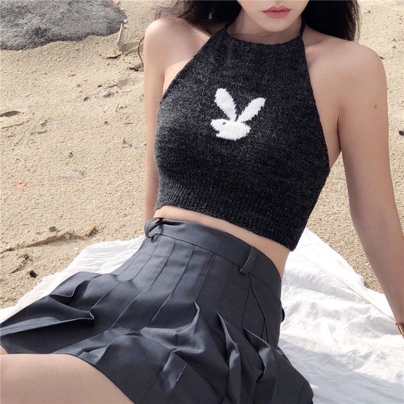 Áo croptop yếm thỏ Quảng Châu