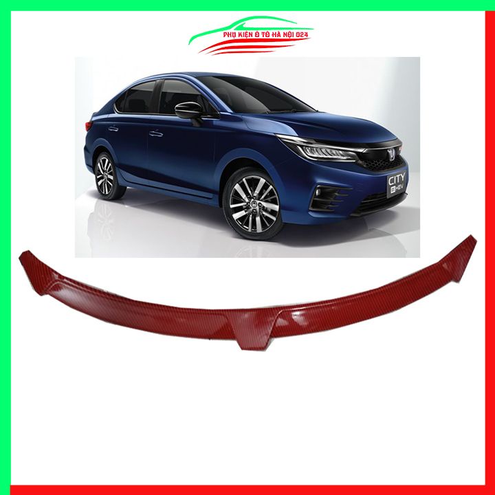 Ốp cản trước cho ô tô City 2021-2022 vân cacbon hai màu xanh, đỏ