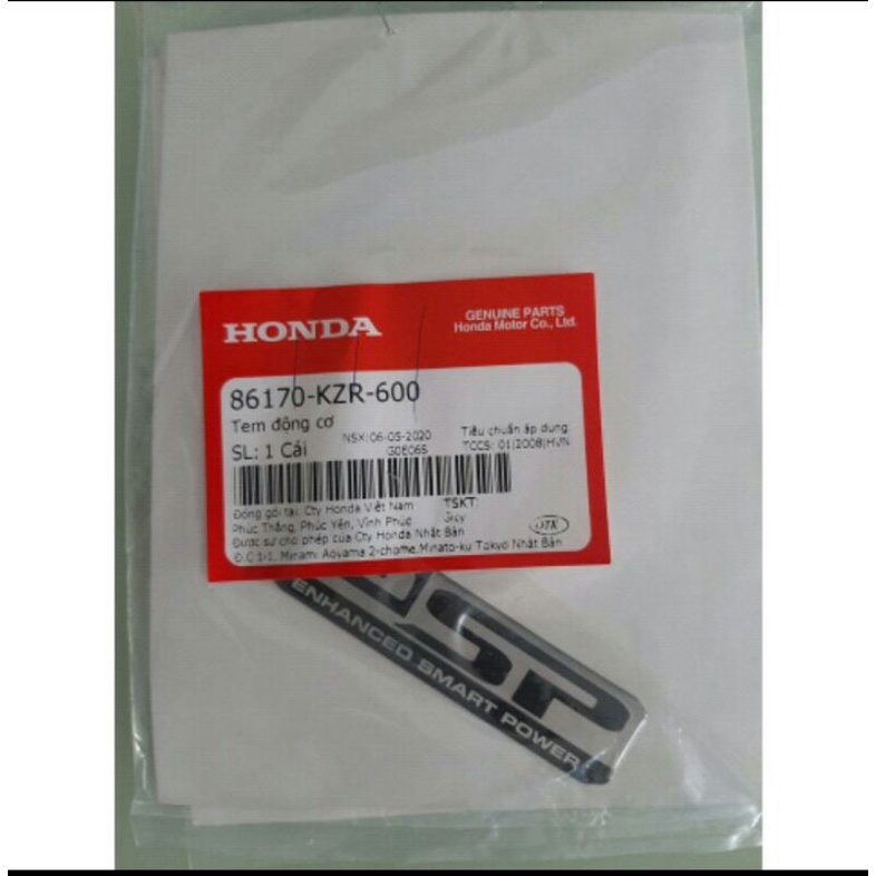 Tem nổi ESP+ESP plus xanh-đen chính hãng honda