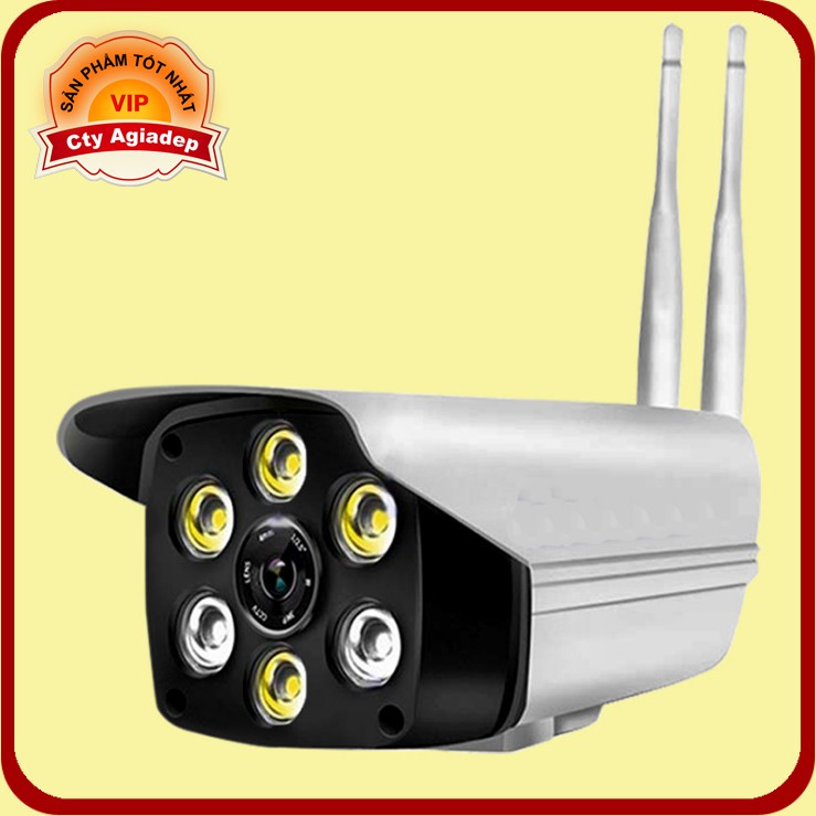 Camera Ngoài trời chống nước xịn (2 râu có đèn pha) nét cả ngày lẫn đêm Yoosee - Camera wifi an ninh