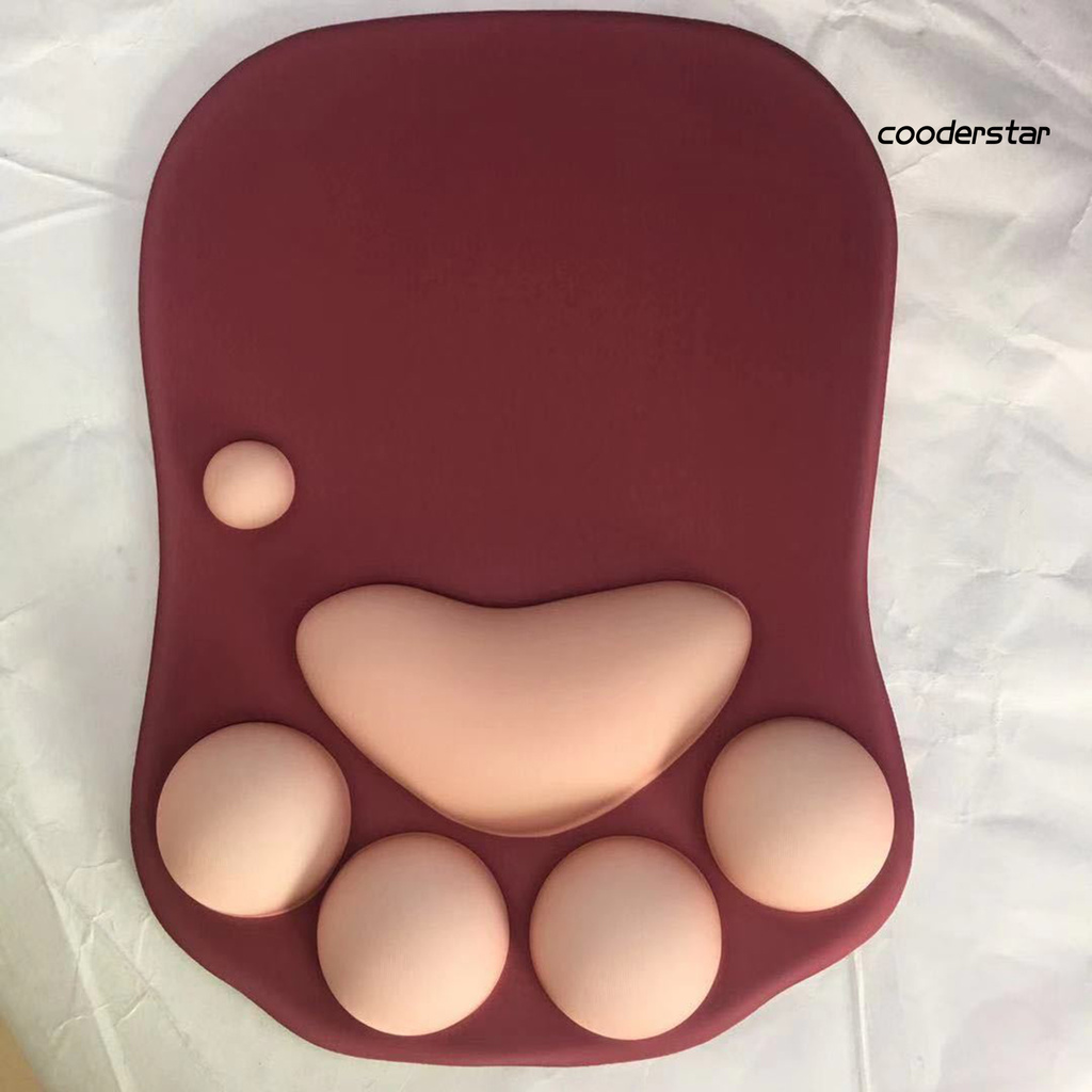 Miếng Lót Chuột Máy Tính Hình Bàn Chân Mèo 3d Bằng Silicone