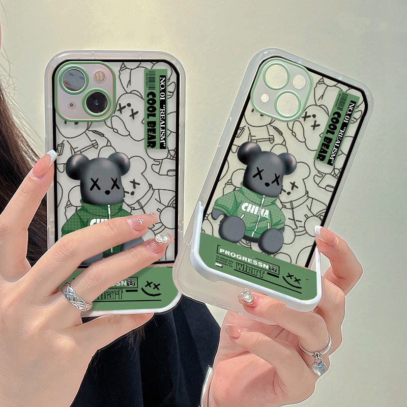 Ốp Điện Thoại Silicon In Gấu Hoạt Hình Cho IPhone 11 12 13 Pro MAX XR X XS MAX 6 7 6s 8 Plus SE 2020