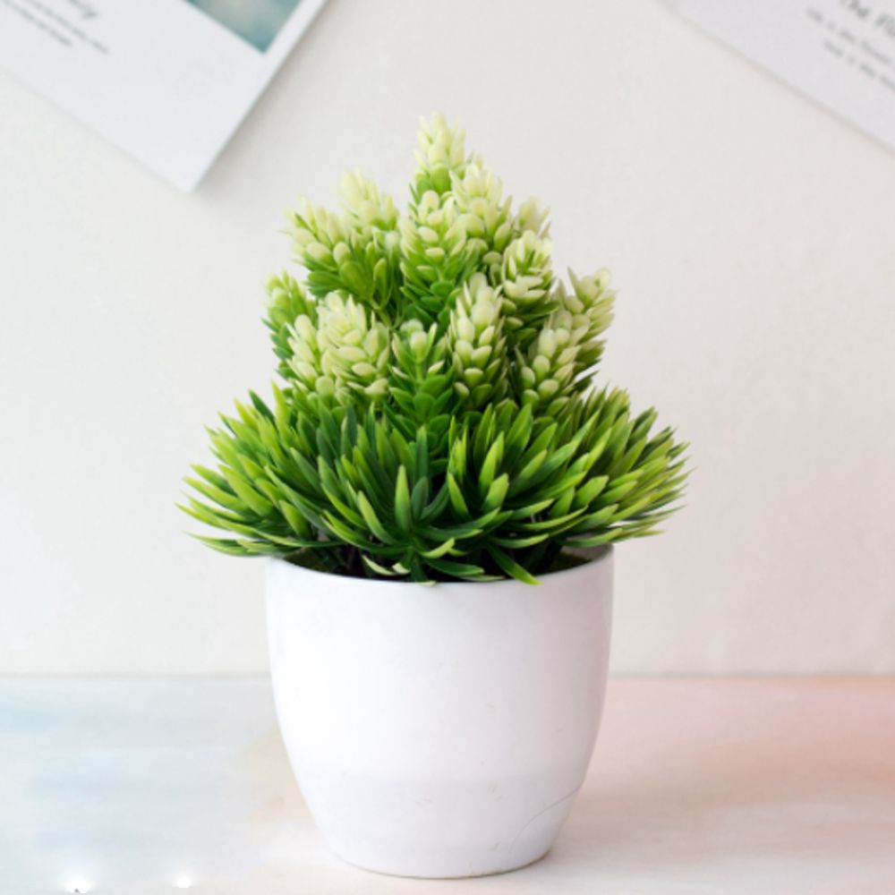 Chậu Hoa Giả Nhiều Màu Sắc Dùng Trang Trí Tiệc Cưới / Văn Phòng