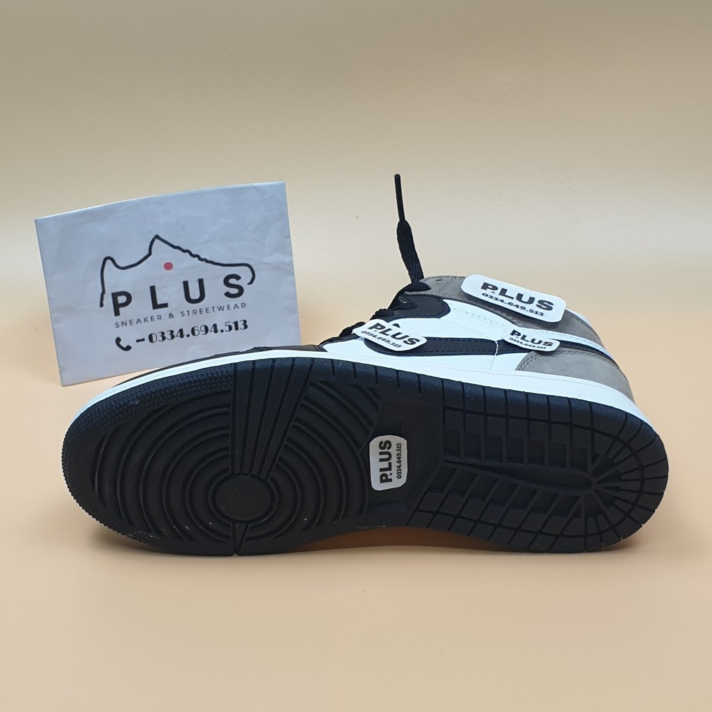 giầy thể thao sneaker nam nữ jordan cổ cao nâu trắng - thời trang plus - NJC8 | BigBuy360 - bigbuy360.vn