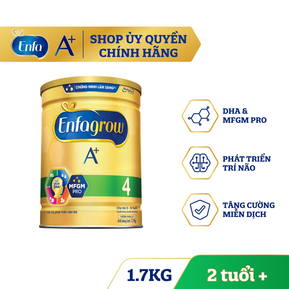 Sữa bột Enfagrow A+4 số 4 1,7kg (ENFA GROW 1.7KG)