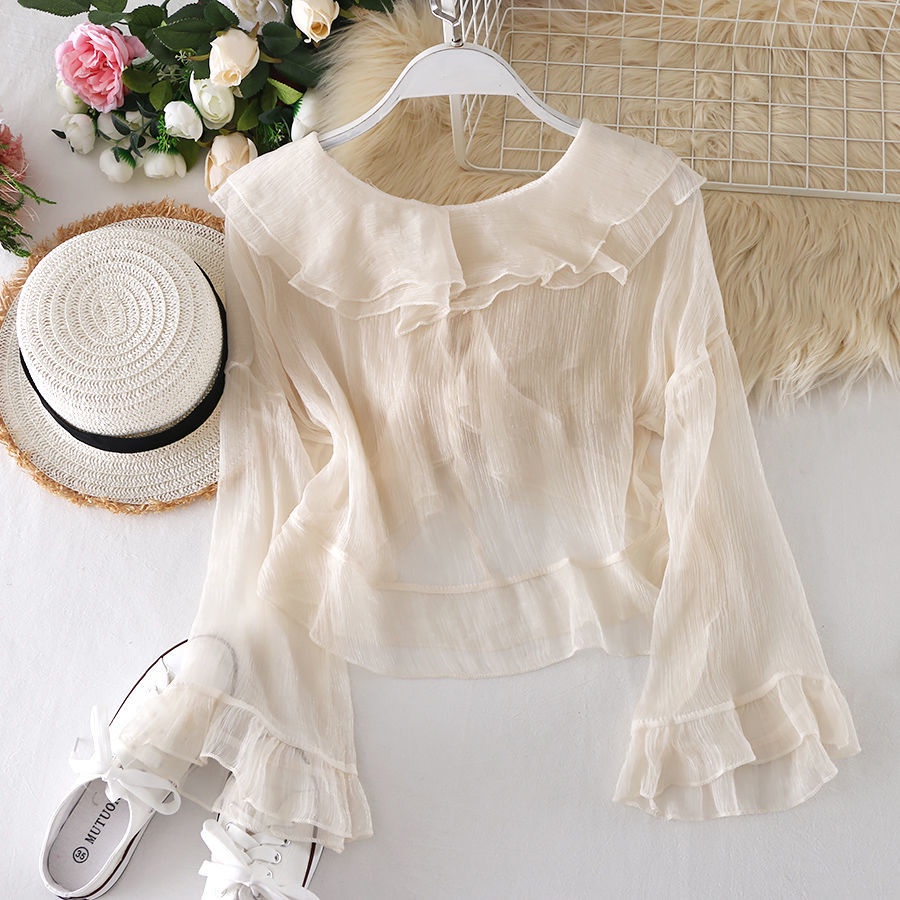 Áo Khoác Cardigan Chống Nắng Tay Loe Cột Dây Dễ Thương