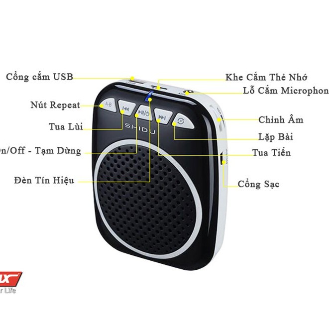 Máy trợ giảng giá rẻ Shidu SD-S308 - Hàng Chính Hãng