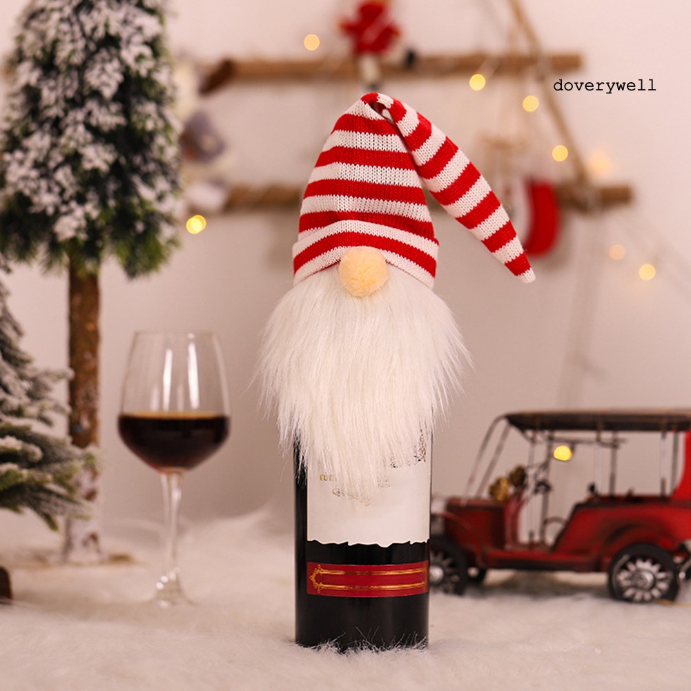Bọc chai rượu thiết kế thần lùn trang trí Giáng Sinh