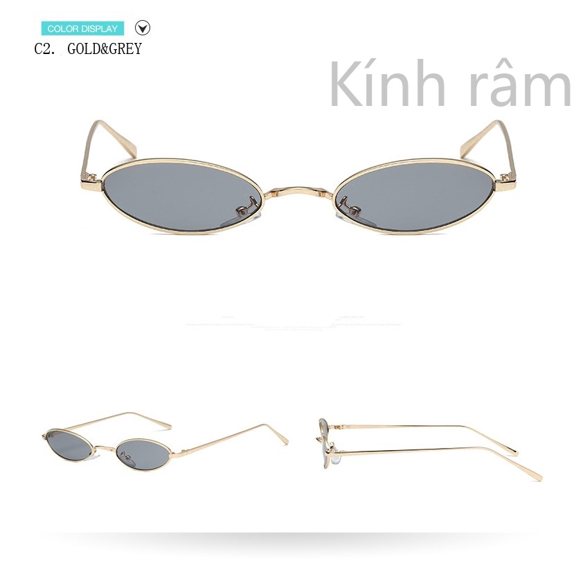 Kính mát gọng kim loại thời trang vintage cho nữ