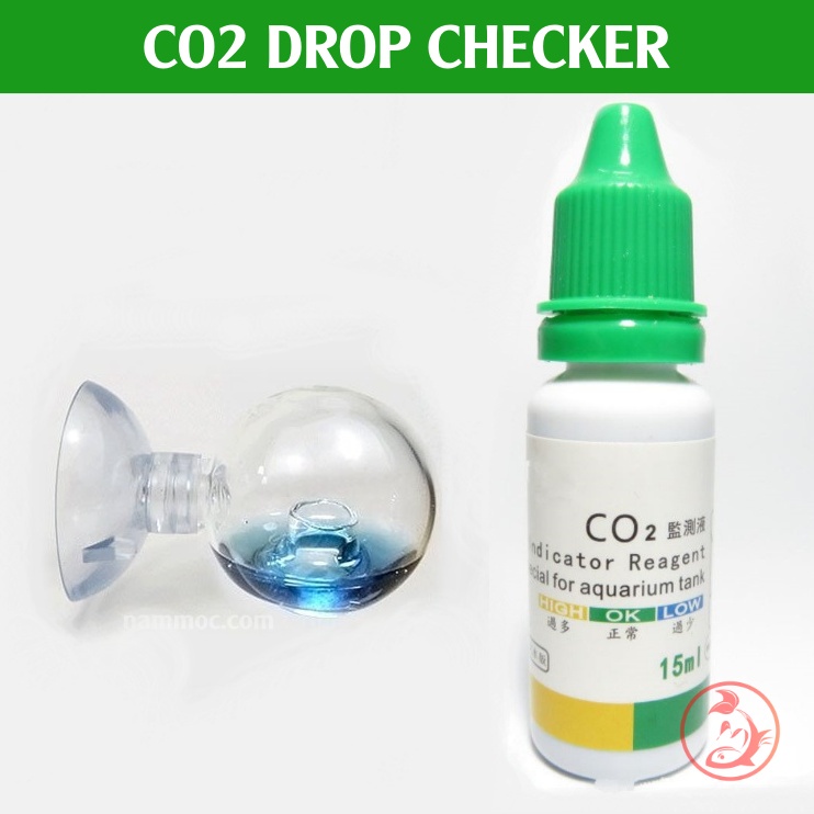 CO2 Drop Checker | Bộ Test CO2 Kiểu Hình Cầu Pha Lê [Phễu + Dung dịch] | Kiểm Tra Nồng Độ CO2 Cho Bể Thuỷ Sinh