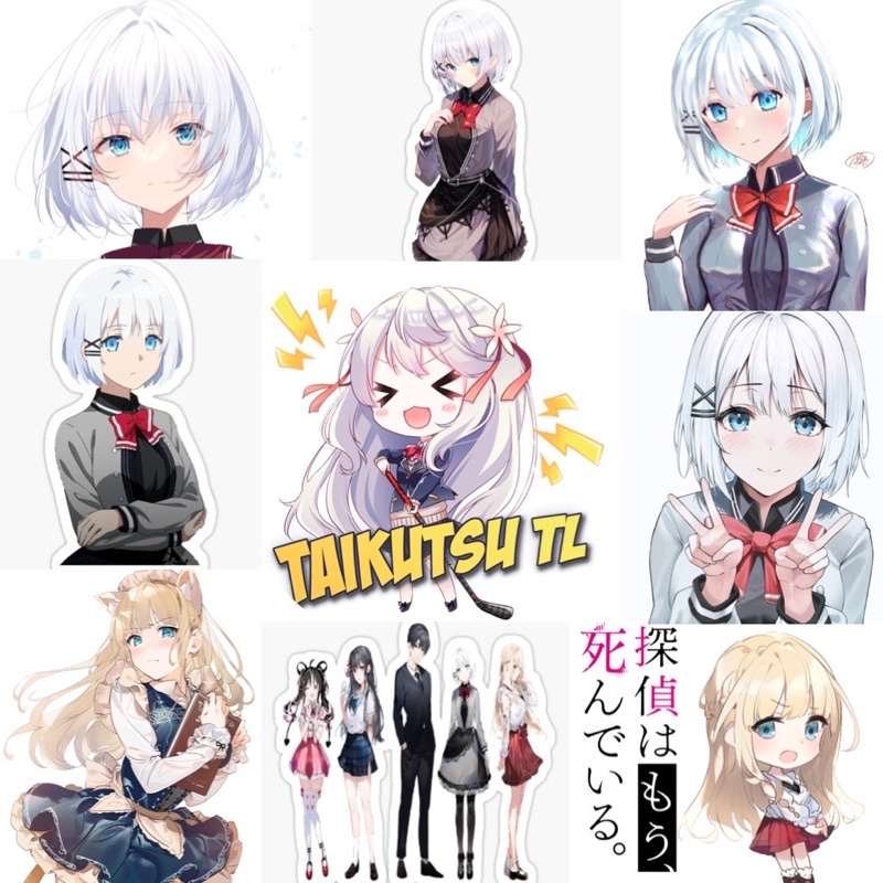 Ảnh Sticker Tantei wa mou shindeiru 30-60 cái ép lụa khác nhau /hình dán tham tử đã chết tantei