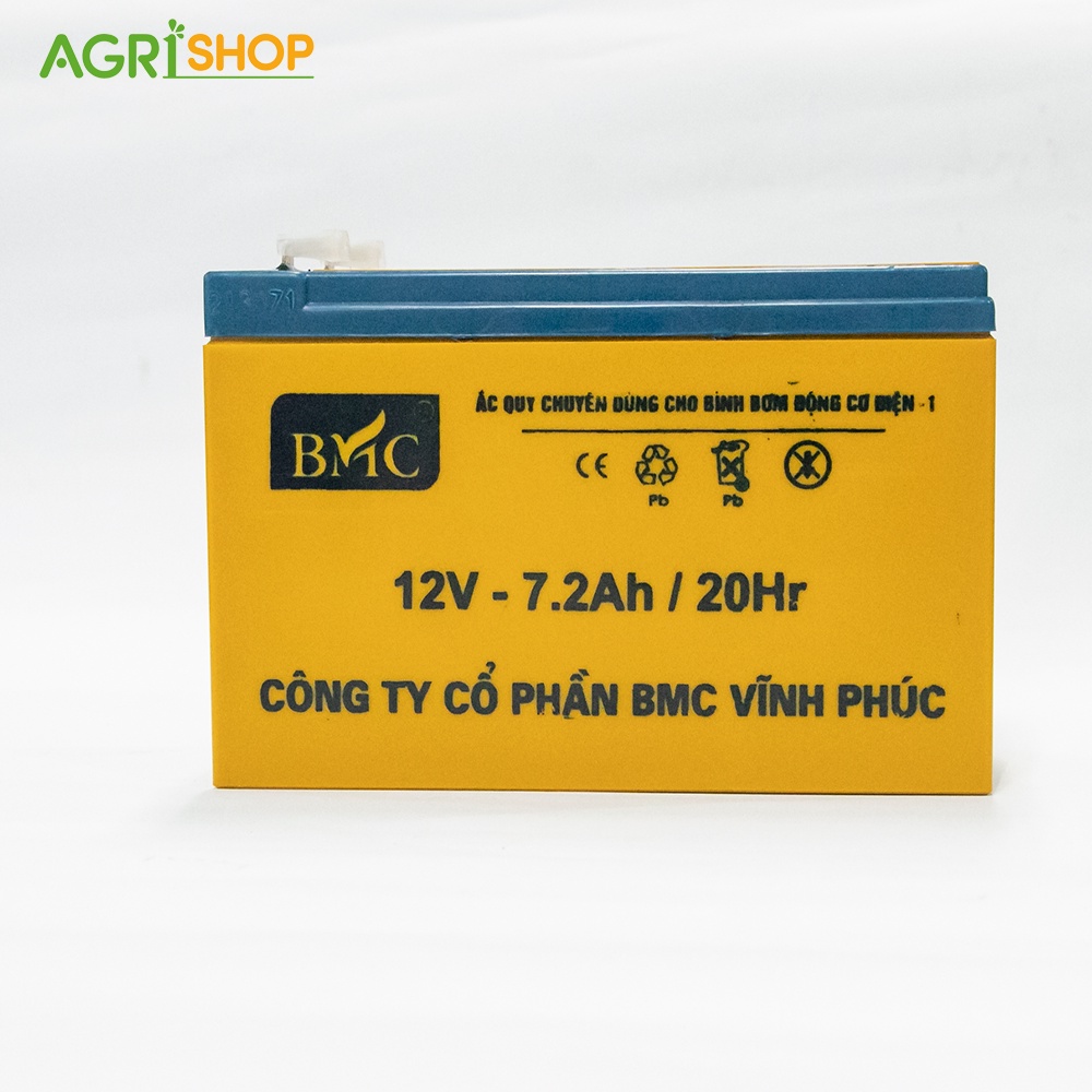 Ắc quy bình phun thuốc trừ sâu BMC 12V- 7.2AH