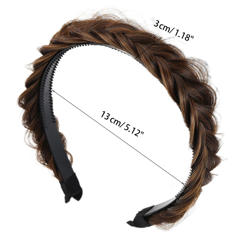 Băng Đô Bện Tóc Chống Trượt Kiểu Xương Cá