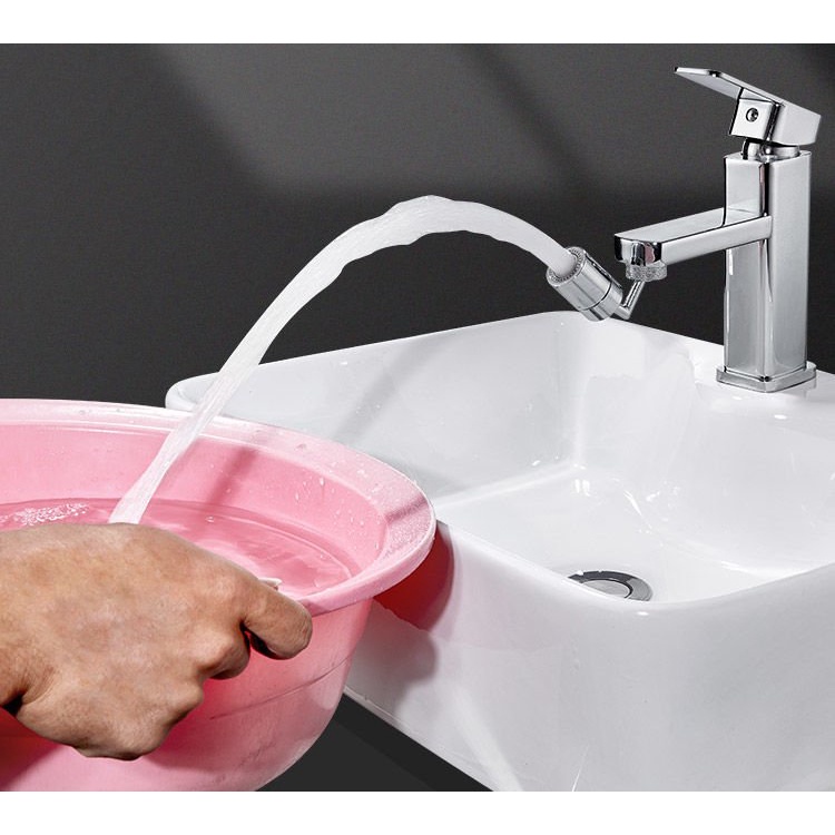 Đầu nối vòi nước thông minh xoay 720 độ lắp vòi nước chậu rửa bát chén lavabo với 2 chế độ nước chảy-V720