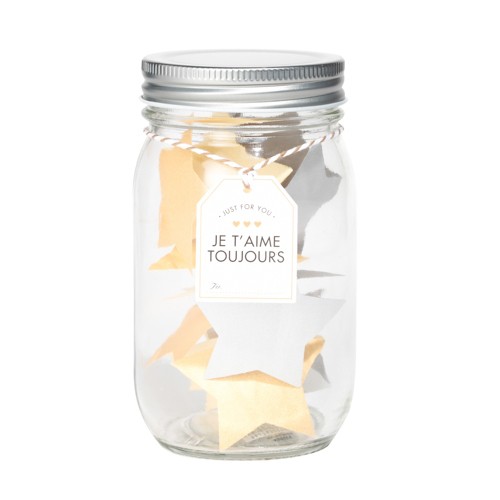 Lọ Thủy Tinh ARTBOX Hàn Quốc Chứa Giấy Viết Hình Ngôi Sao Làm Quà Tặng