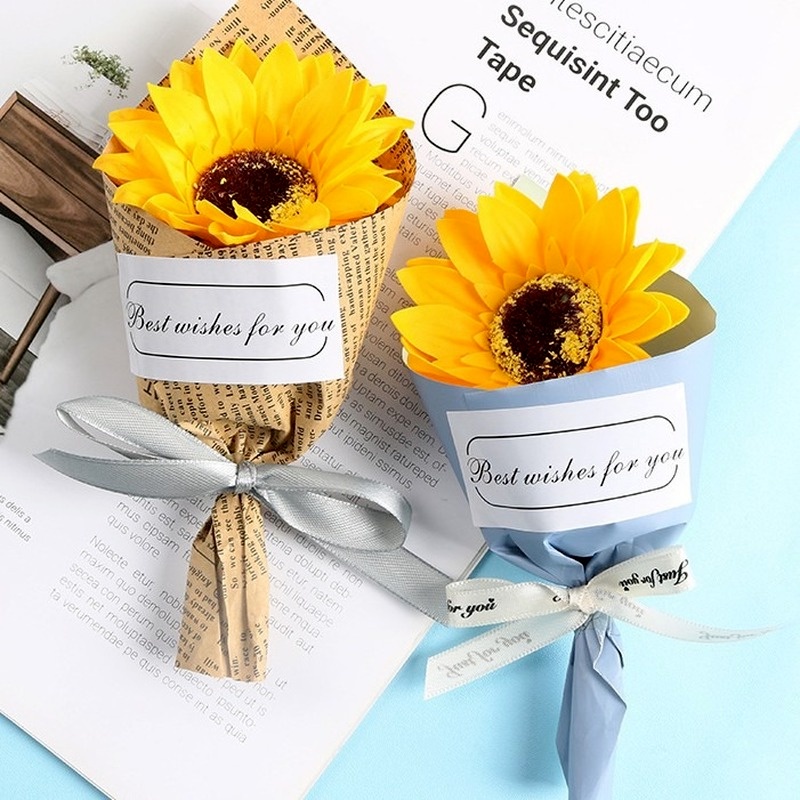 [Spot] Bó Hoa Hồng Sáp Lắc Sữa Mini Làm Quà Tặng Valentine