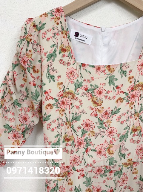 Đầm Váy voan cổ vuông vintage, style ulzzang Hàn Quốc 🌻 Panny Boutique 🌻