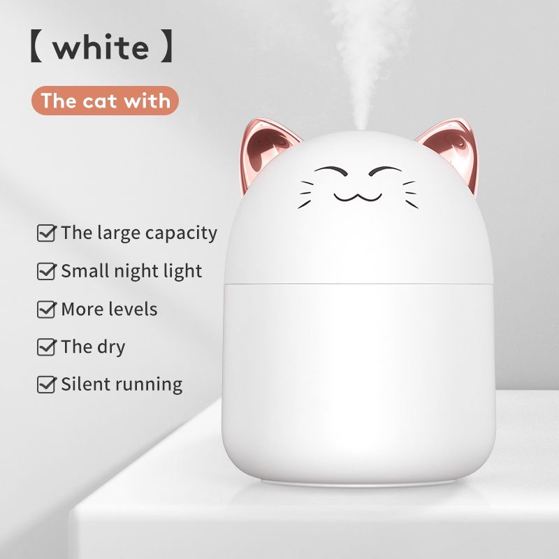 (Loại Tốt)Máy xông tinh dầu, máy phun sương tạo độ ẩm trong phòng, hình mèo xinh xắn, hàng chuẩn bảo hành 1đổi 1 từ shop