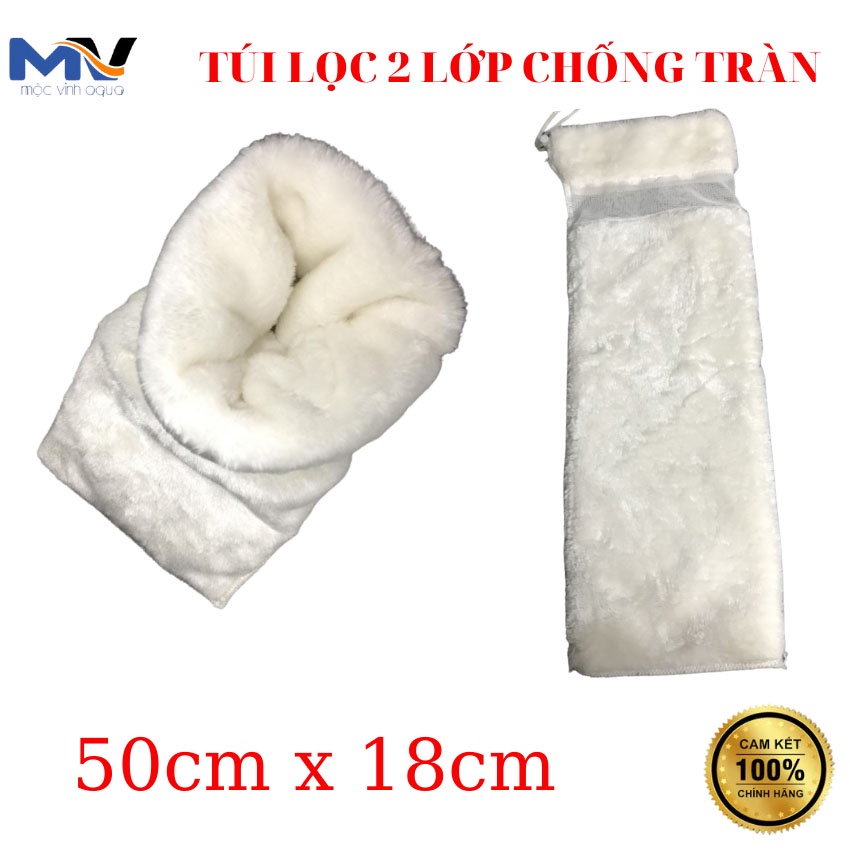 Túi lọc 2 lớp chống tràn cho hồ cá kích thước 50x18 cm