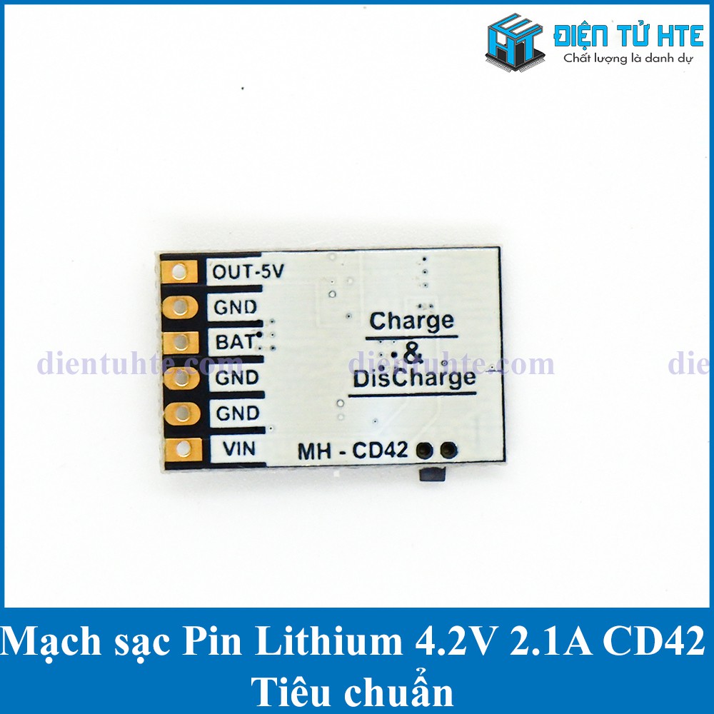 Mạch sạc - xả Pin Lithium 4.2V 2.1A MH-CD42 [HTE Quy Nhơn CN2]