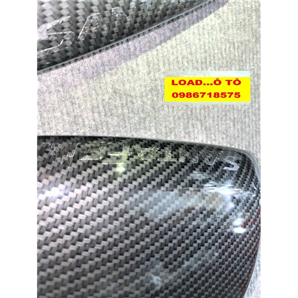 Ốp Gương Chiếu Hậu Carbon Xe Huyndai Santafe 2019-2021 Mẫu Vân Carbon Cao Cấp