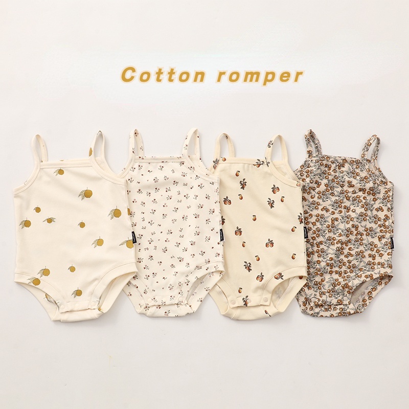 Bộ đồ ngủ liền thân vải cotton mềm mại thời trang cho bé 0-2 tuổi