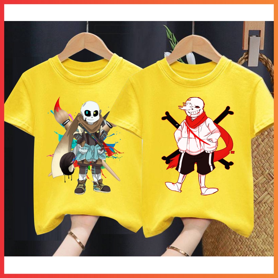 Áo sans undertale ink error màu vàng cho bé được yêu thích nhất