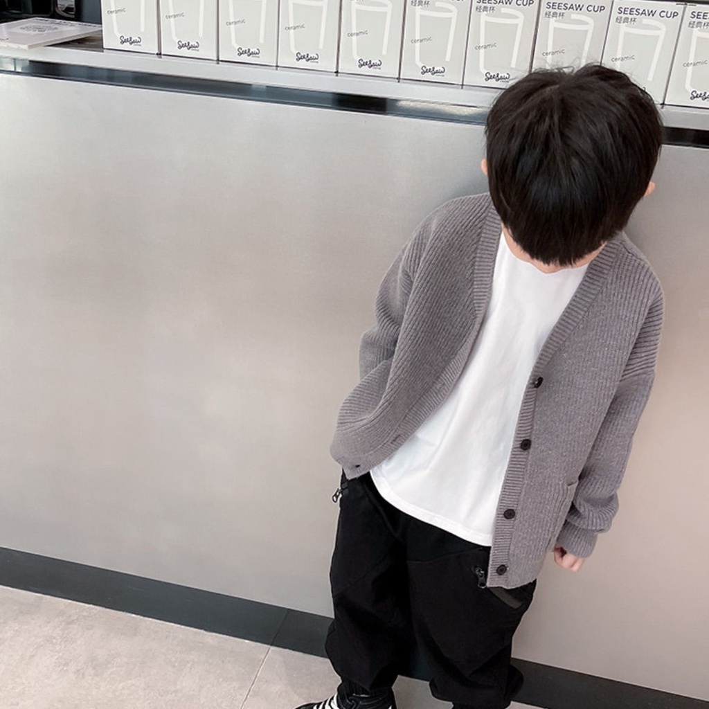 Áo Khoác Len Cardigan Thời Trang Mùa Xuân Mới Cho Bé Trai 2022