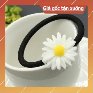 [Giá tốt] Dây chun buộc tóc - kẹp buộc tóc hoa cúc trắng