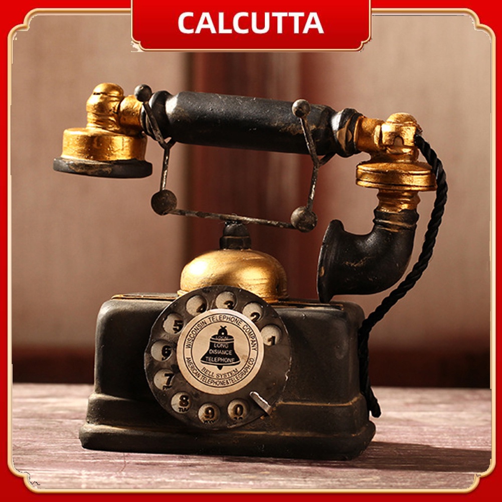 Mô hình điện thoại bàn cổ điển bằng nhựa resin trang trí nhà cửa/quán bar