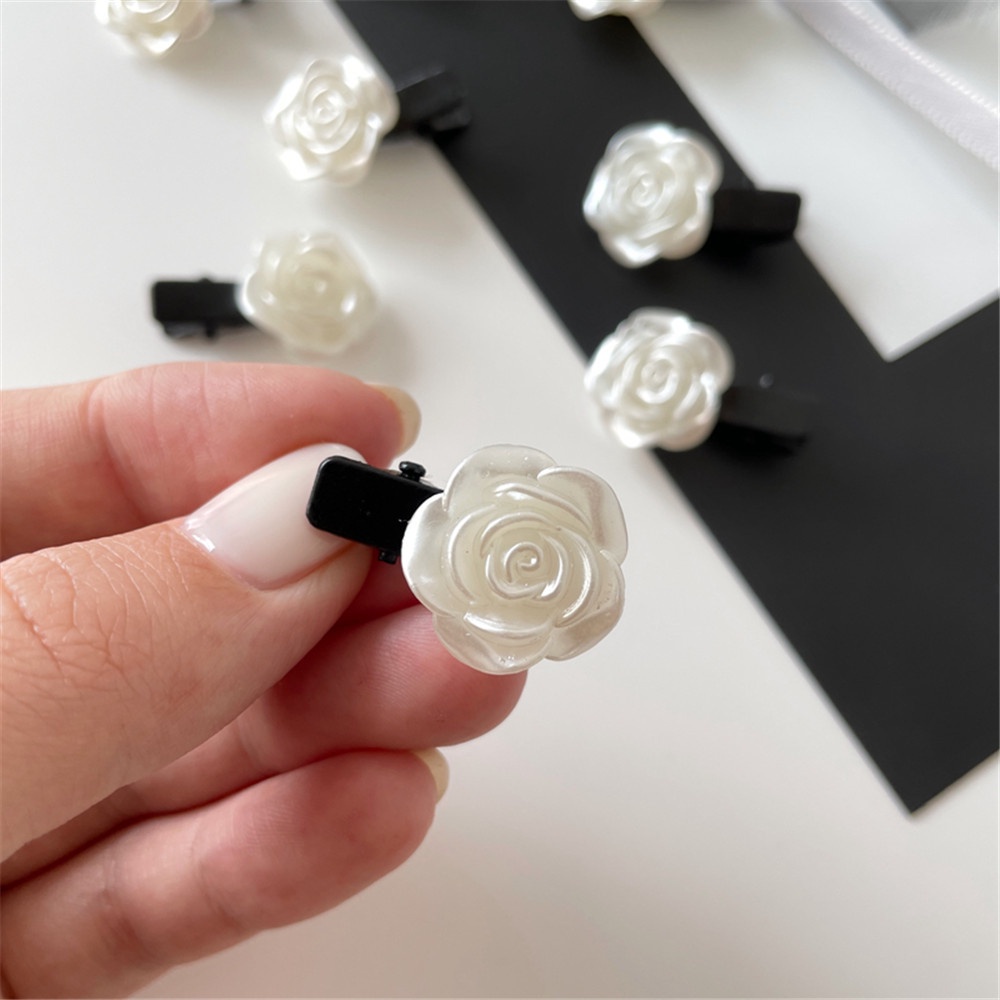 Set 1/5 Kẹp Tóc Hình Hoa Trà / Trái Tim Đáng Yêu Cho Nữ