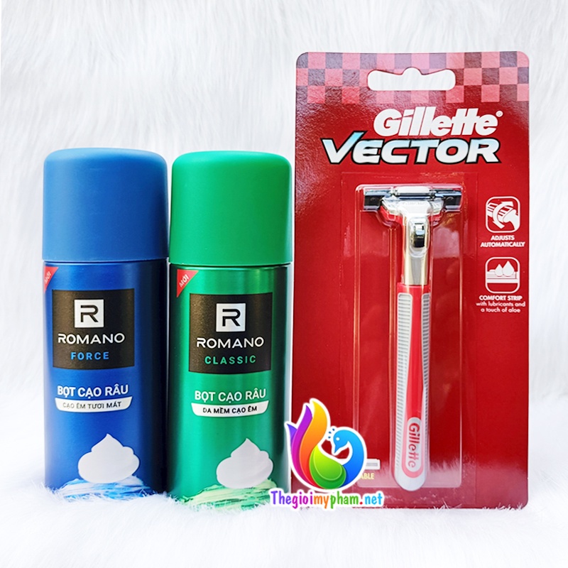 Bọt Cạo Râu Romano 175ml/Dao Cạo Râu Gillette