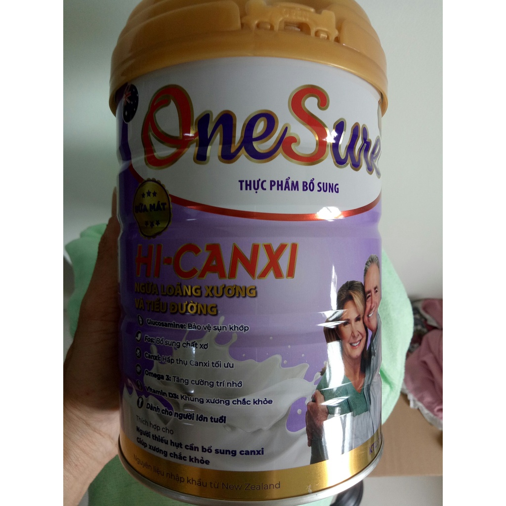 Sữa bột ngừa tiểu đường và loãng xương Onesure Hi-Canxi 900g