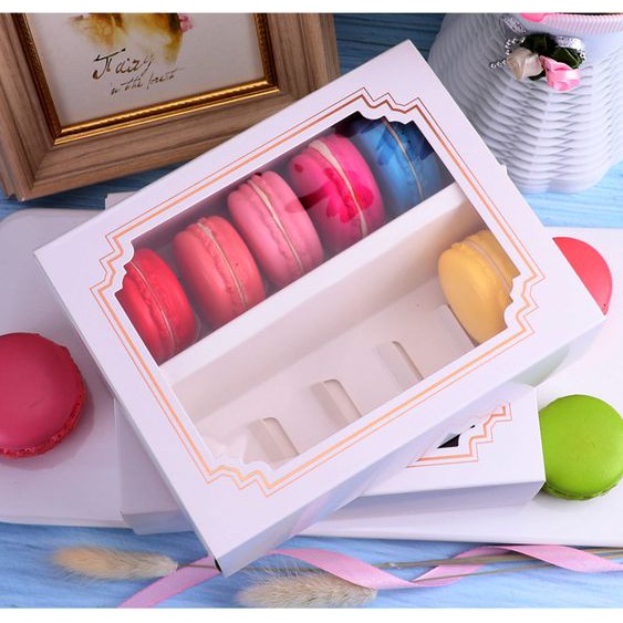 SET 5 HỘP GIẤY MACARON TRẮNG