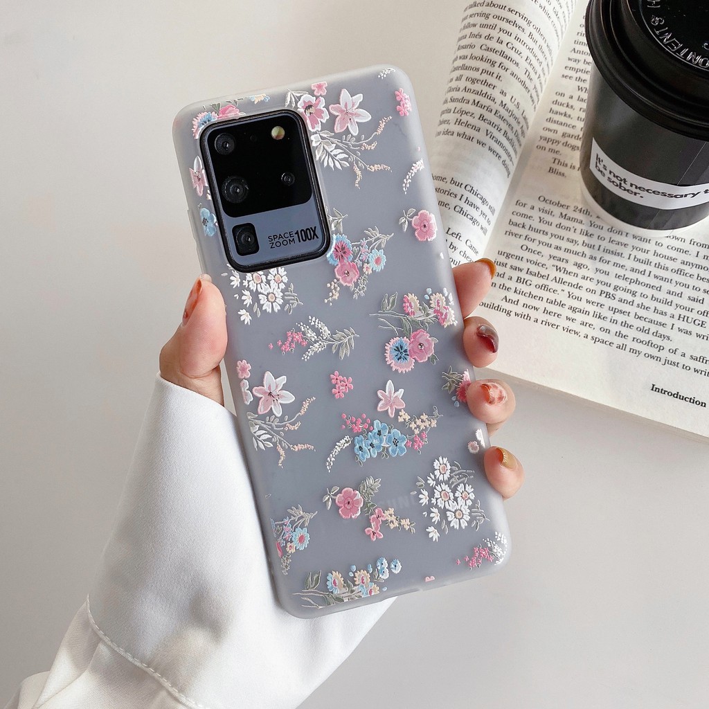 Ốp Lưng Tpu Mềm In Hoa 3d Cho Samsung Galaxy S20 Ultra S21 S20 Plus S21 Ultra