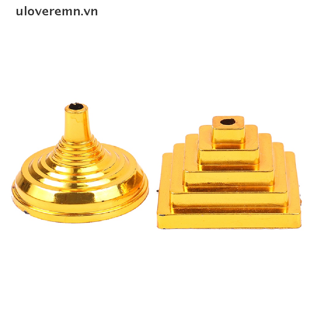 Bộ 10 Đế Nhựa Mạ Vàng Hình Tròn / Vuông Đỡ Cờ Để Bàn Tiện Dụng