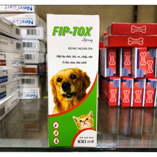 Fip Tox - Xịt diệt ve, bọ chét, bét, chấy rận ở chó, mèo, thú cảnh 100ml