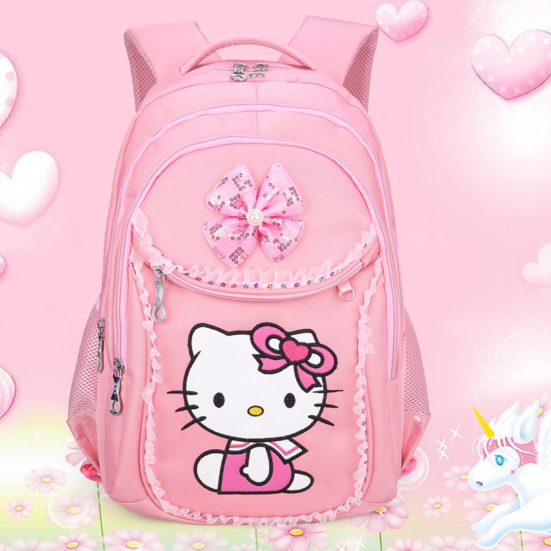 BaLo Đi Học Hình Hellokitty Vô Cùng Dễ Thương, Cặp sách cho bé học tiểu học- HLHong