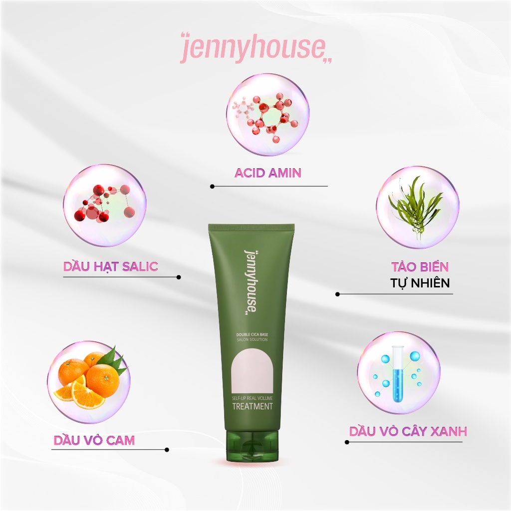 Dầu Xả Dưỡng Tóc JENNY HOUSE Self-Up Volume Treatment 230ml - Chăm Sóc Da Đầu, Cải Thiện Tóc Hư Tổn