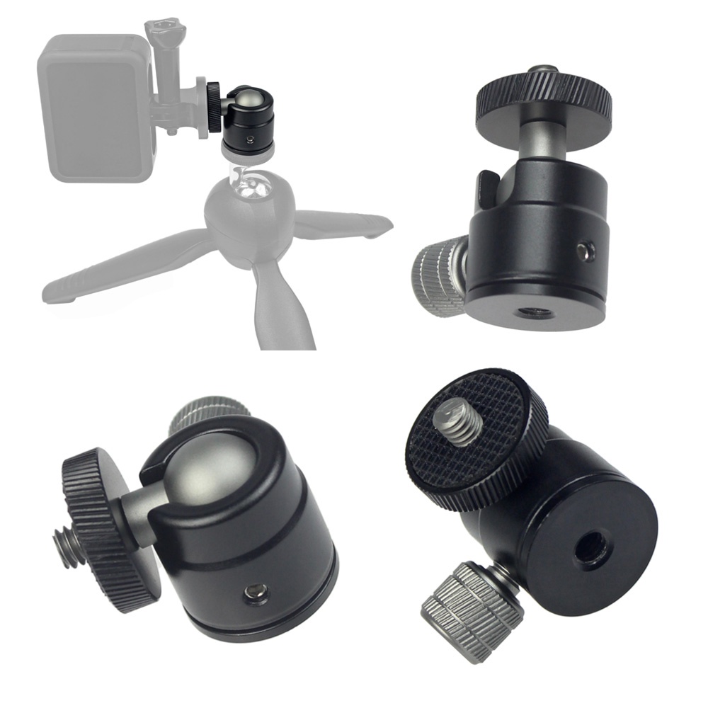 Bộ Chuyển Đổi Đầu Bi XT-XINTE Mini 360 Kèm Ốc Vít 1 / 4 Chuyên Dụng Cho Giá Đỡ Ba Chân GoPro Action Camera DSLR