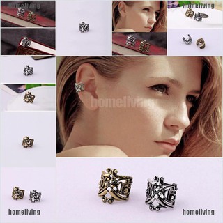 Khuyên đeo vành tai hình hoa bằng bạc không cần xỏ lỗ