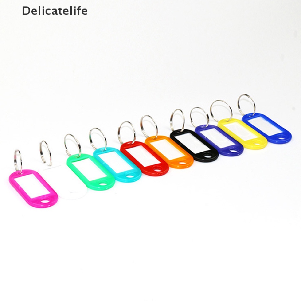 Set 30 vòng móc khóa gắn thẻ tên phân loại nhiều màu sắc