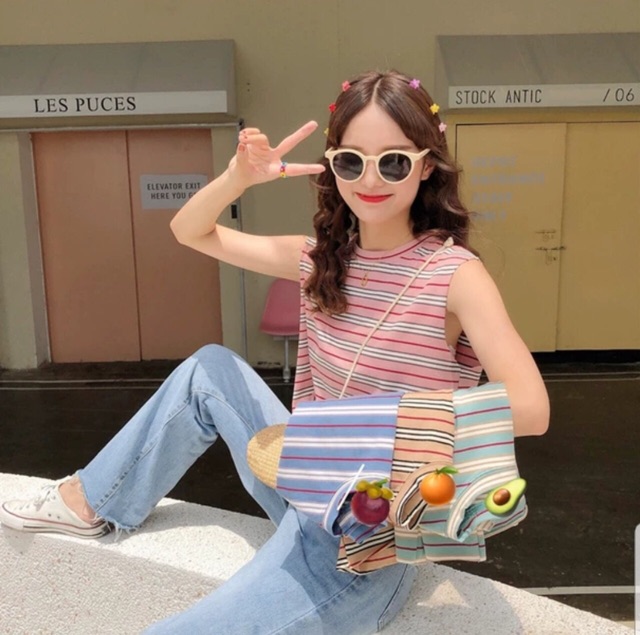 Áo tanktop kẻ siêu hot