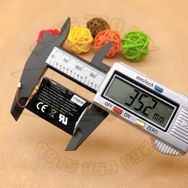 Pin Lithium 412434 3.7V 300mAh 1.1Wh chất lượng cao, có mạch bảo vệ