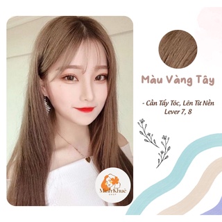 thuốc nhuộm tóc màu vàng tây + tặng oxy trợ dưỡng