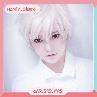 Wig/ Tóc giả nguyên đầu BẠCH KIM tóc ngắn Cosplay hóa trang Hamin
