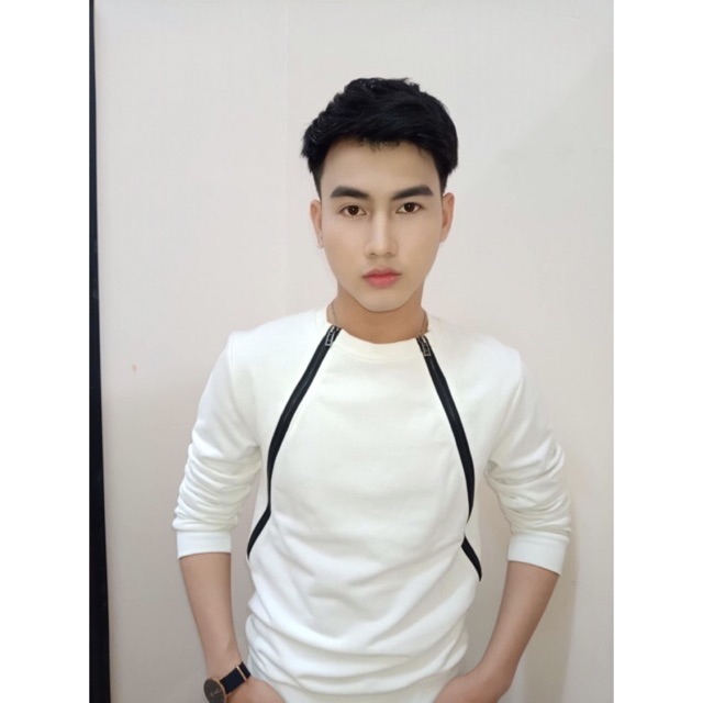 Áo thun nỉ  có zip 2 bên tạo kiểu cực cá tính