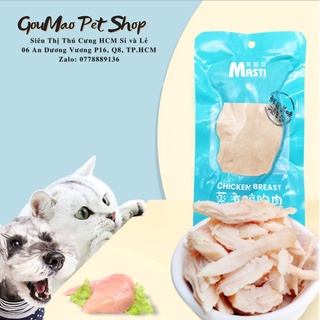 [Rẻ vô địch] Ức Gà Hấp Ăn Liền MasTi 40gr Thức Ăn Vặt Ưa Thích Dành Cho Chó Mèo