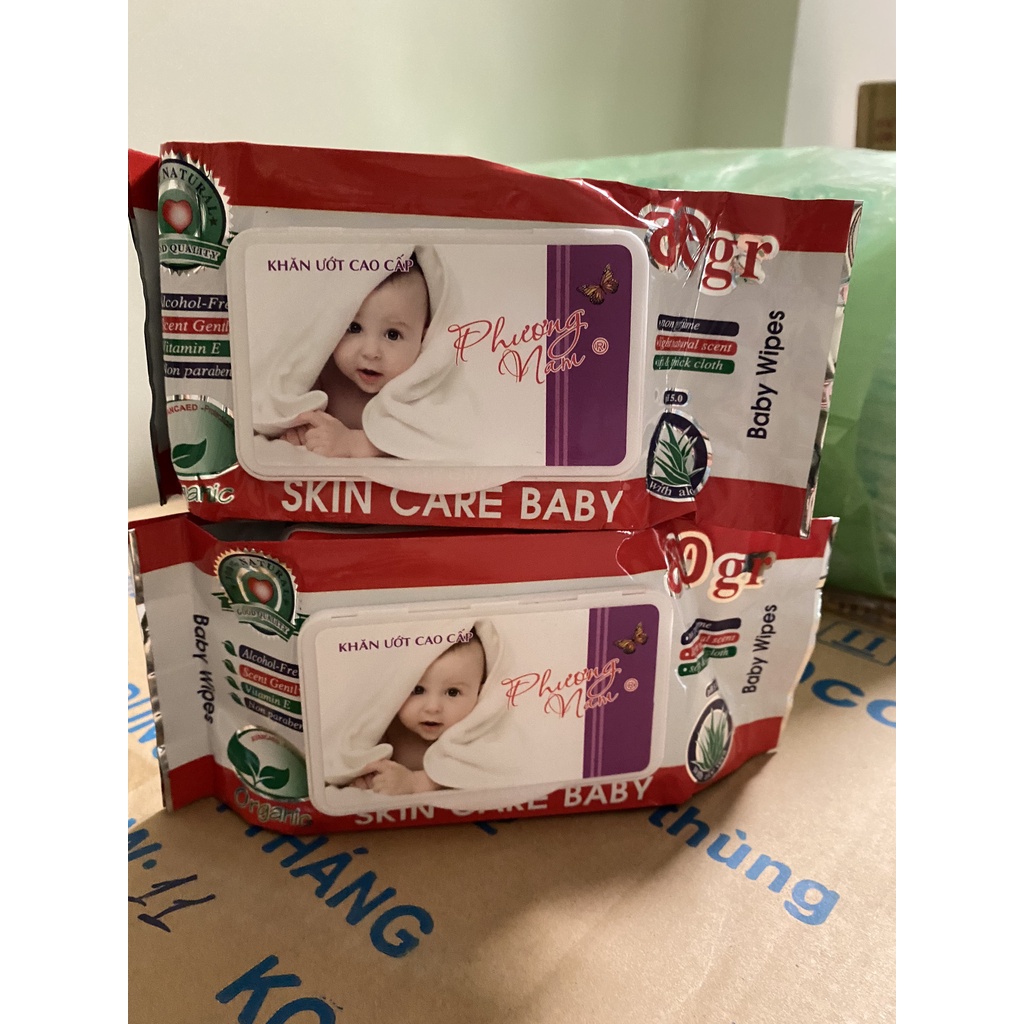 Khăn ướt Phương Nam 80gr - Khăn ướt baby không mùi an toàn